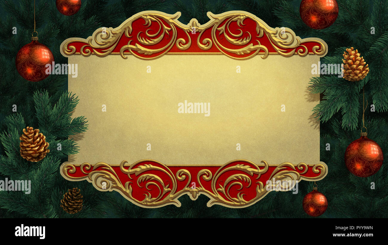 Victorian christmas tree illustration hires stock photography and