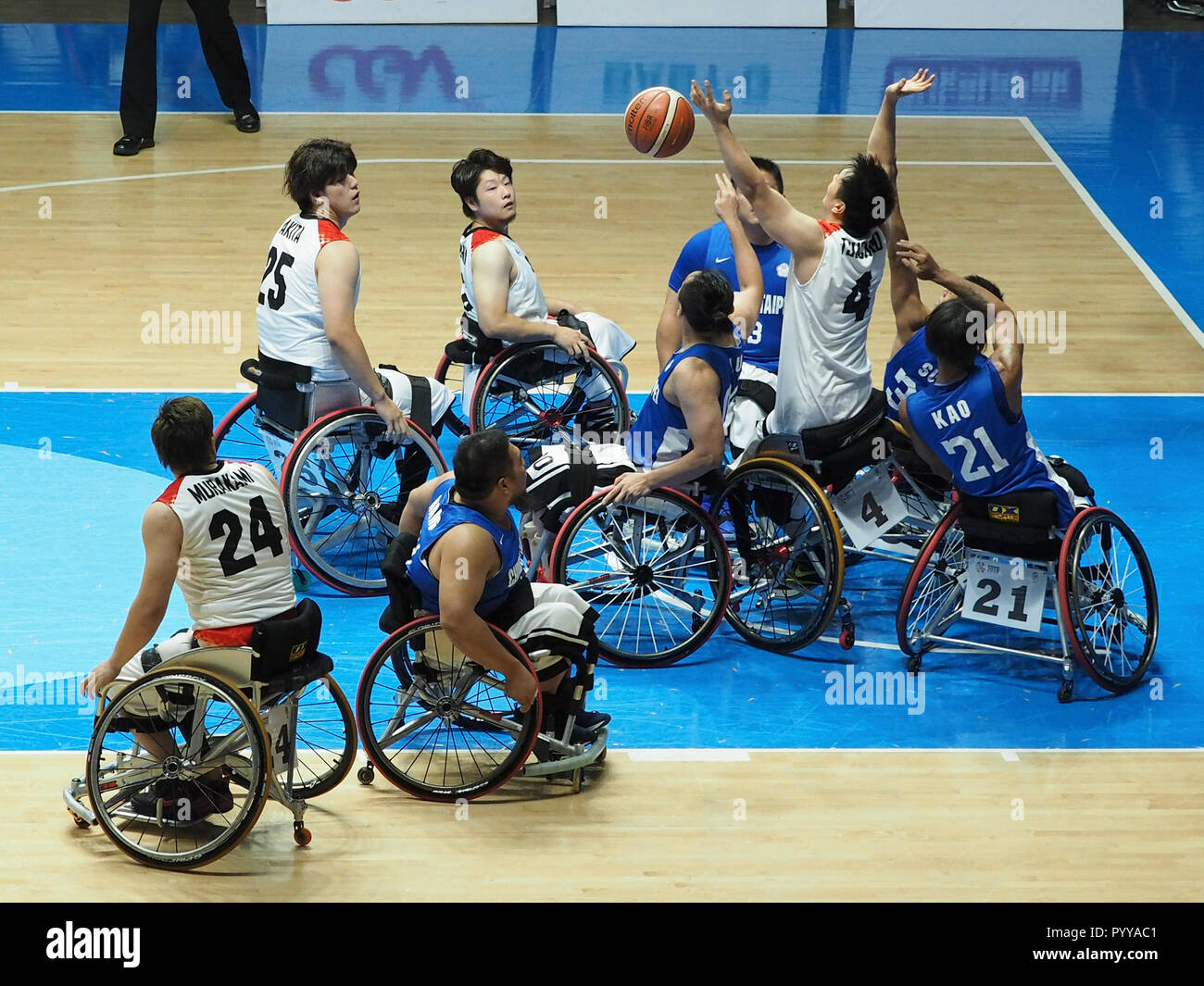 Asian Para Games 2018 Wheel Chair Basket Ball Stock Photo
