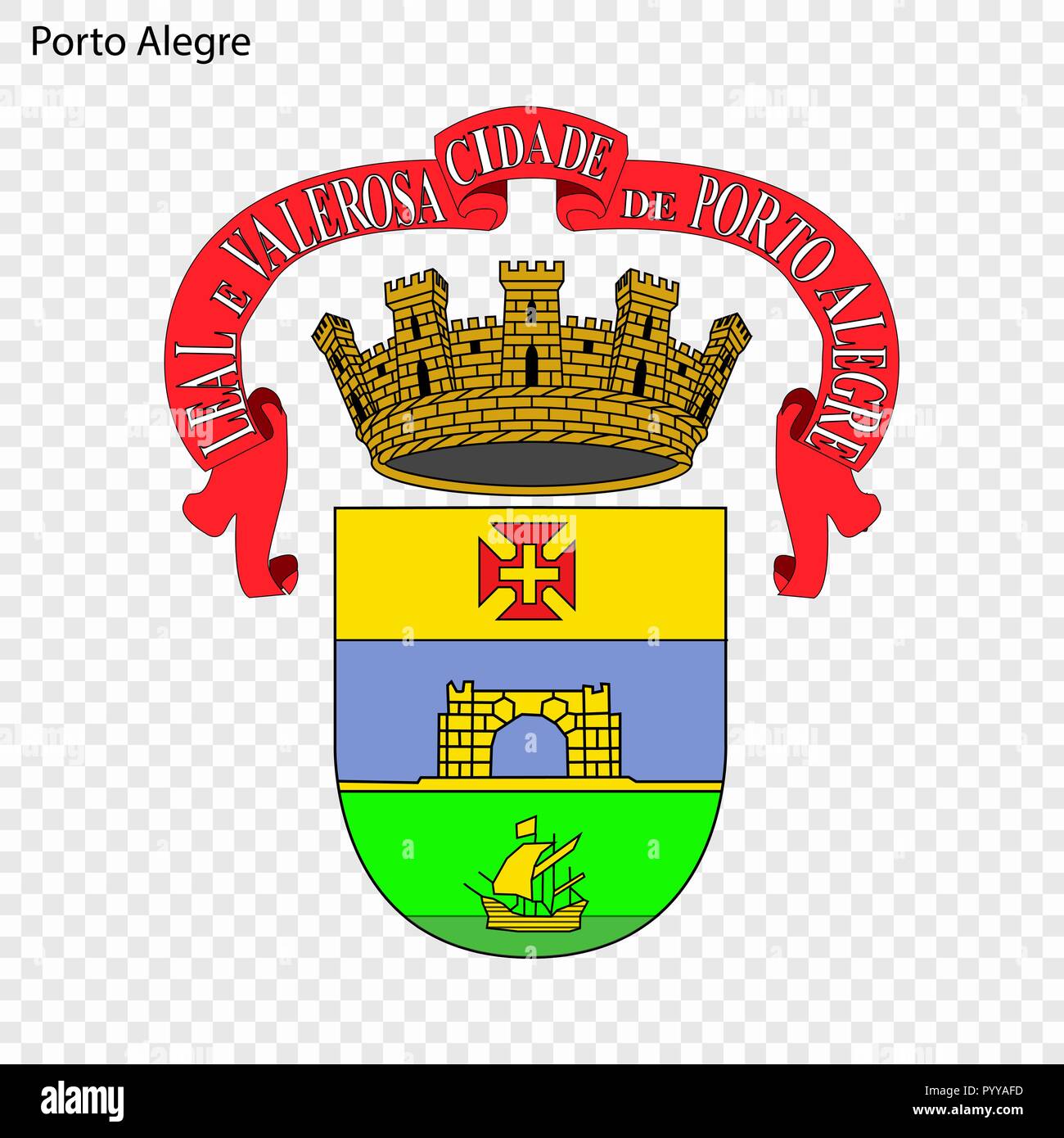 Emblem of Porto Alegre. City of Brazil. Vector illustration Stock ...