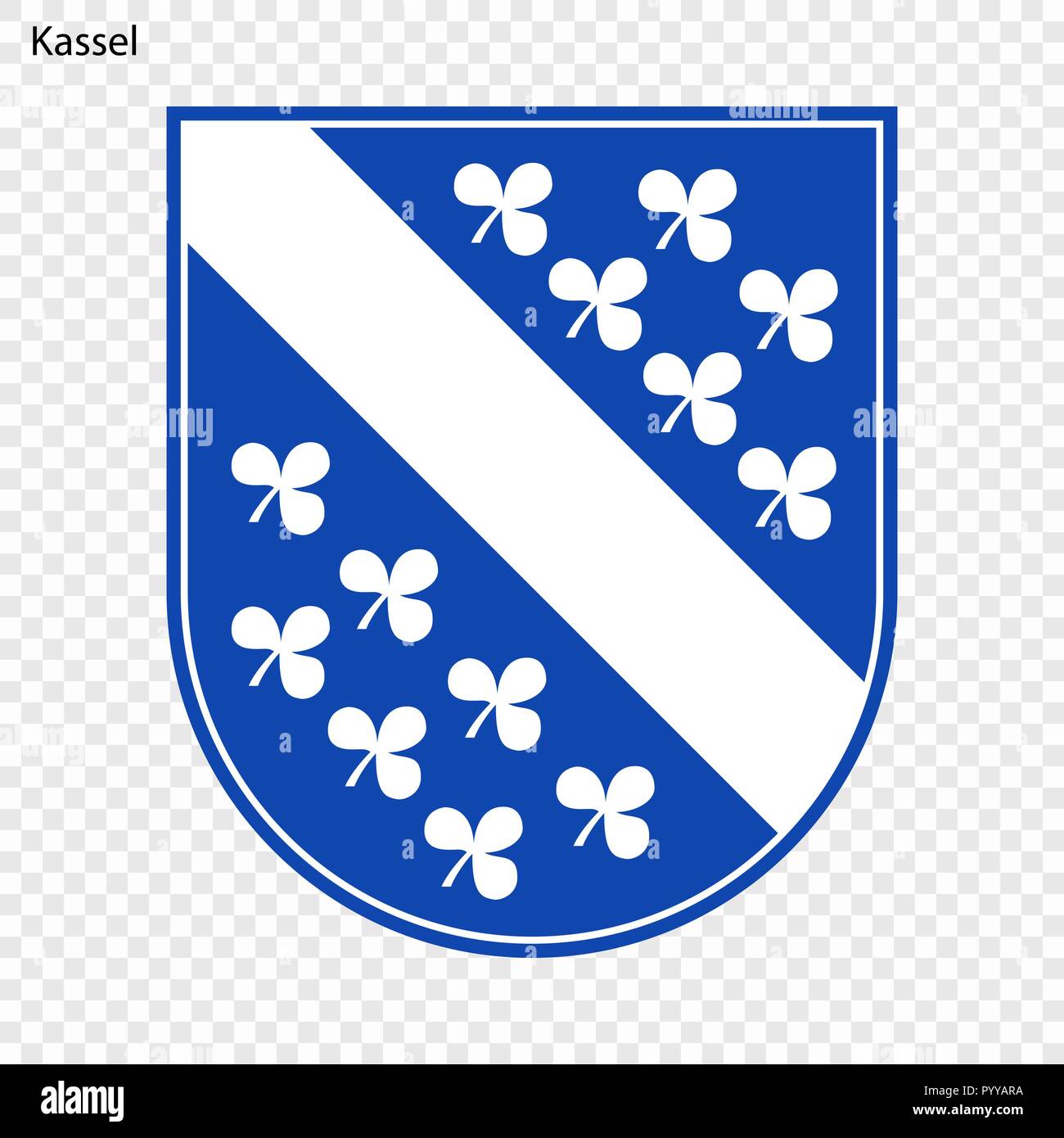 Emblem of Kassel. City of Germany. Vector illustration Stock Vector