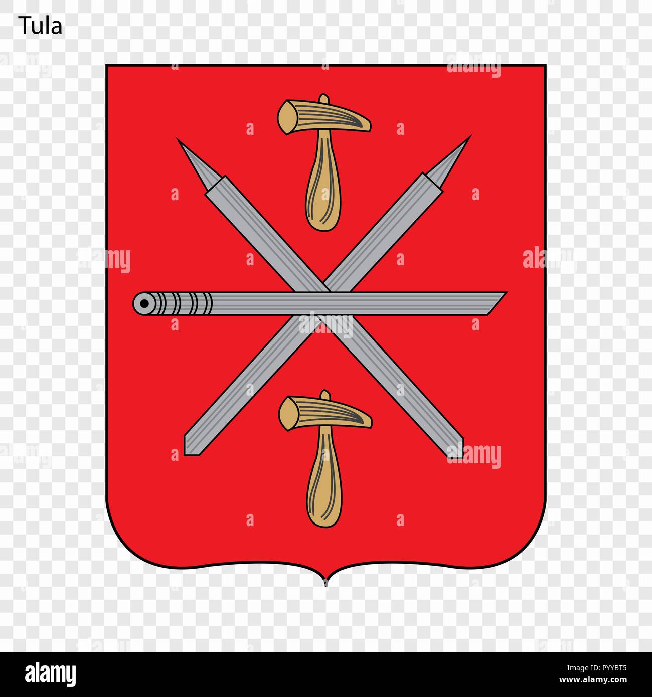 Emblem of Tula. City of Russia. Vector illustration Stock Vector Image ...