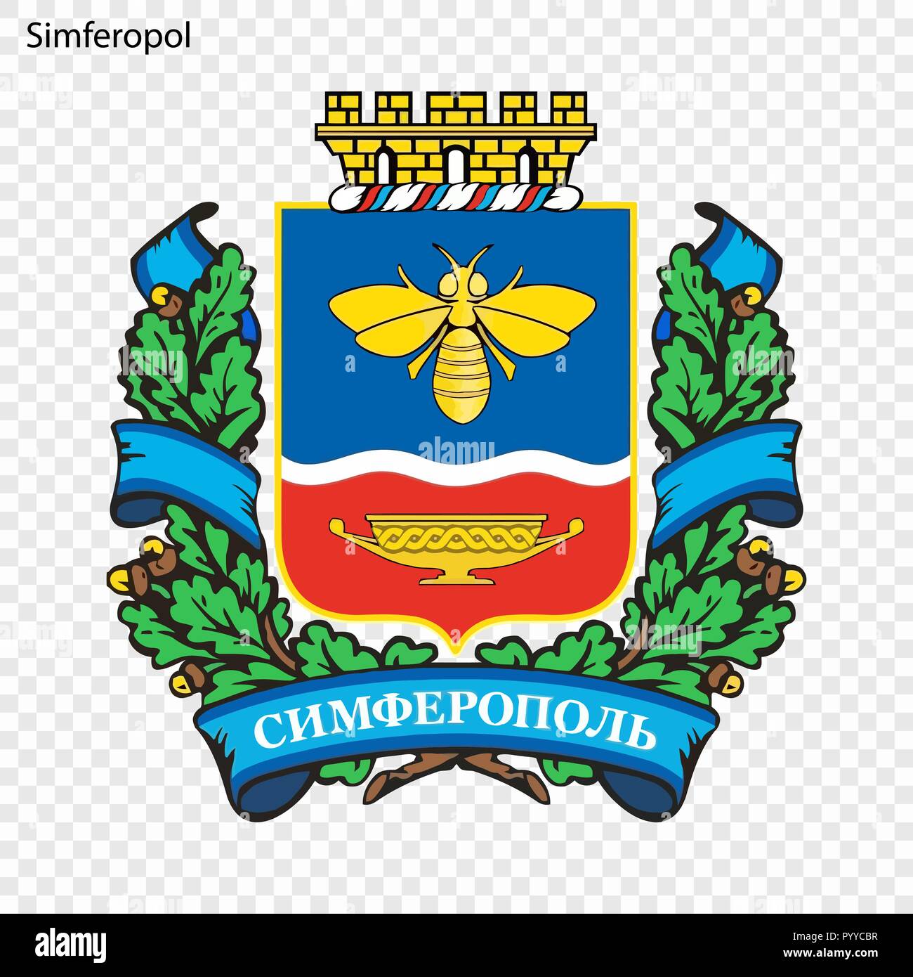 Emblem of Simferopol. City of Russia. Vector illustration Stock Vector ...