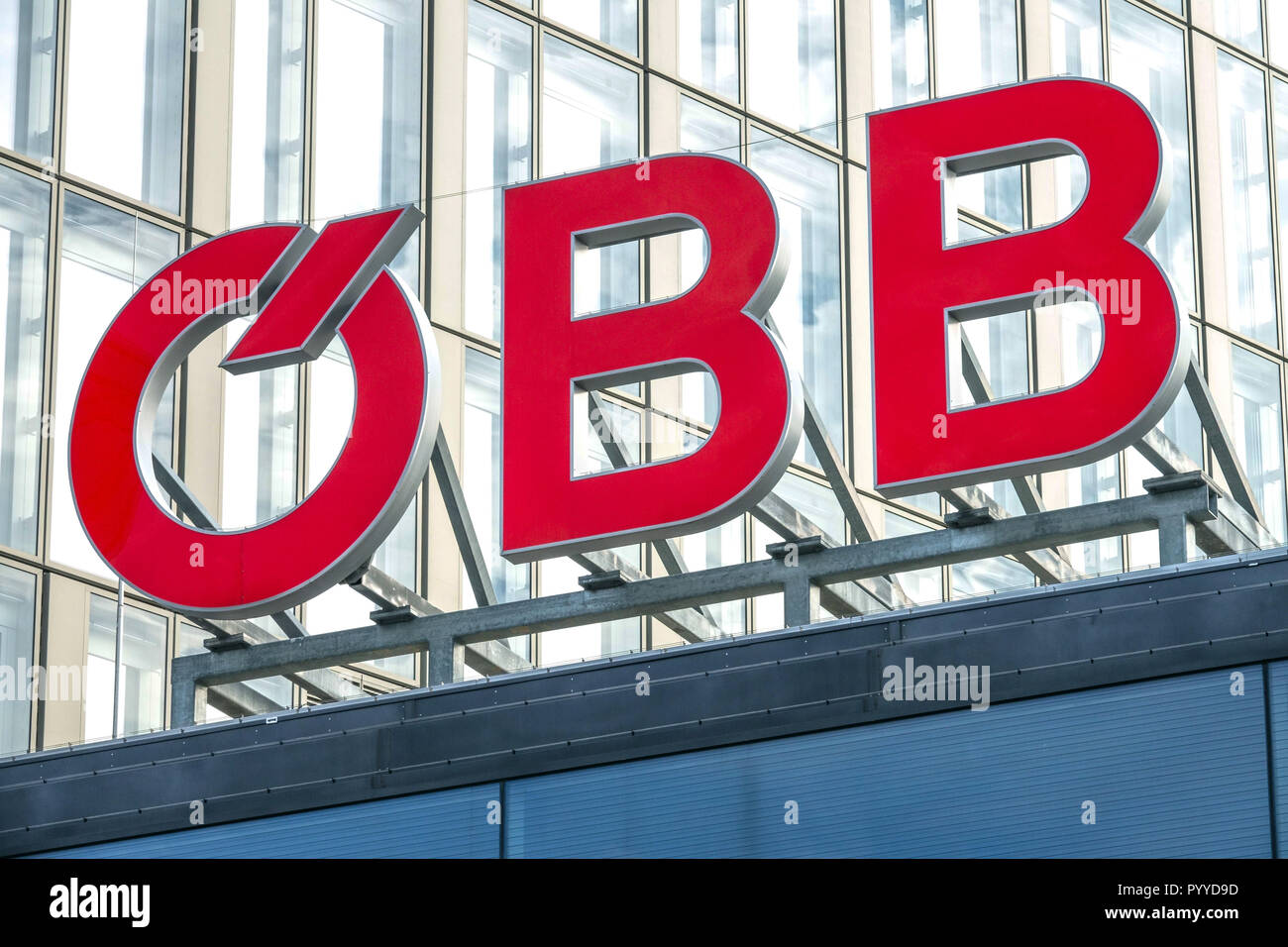 OBB logo, Vienna Austria Stock Photo