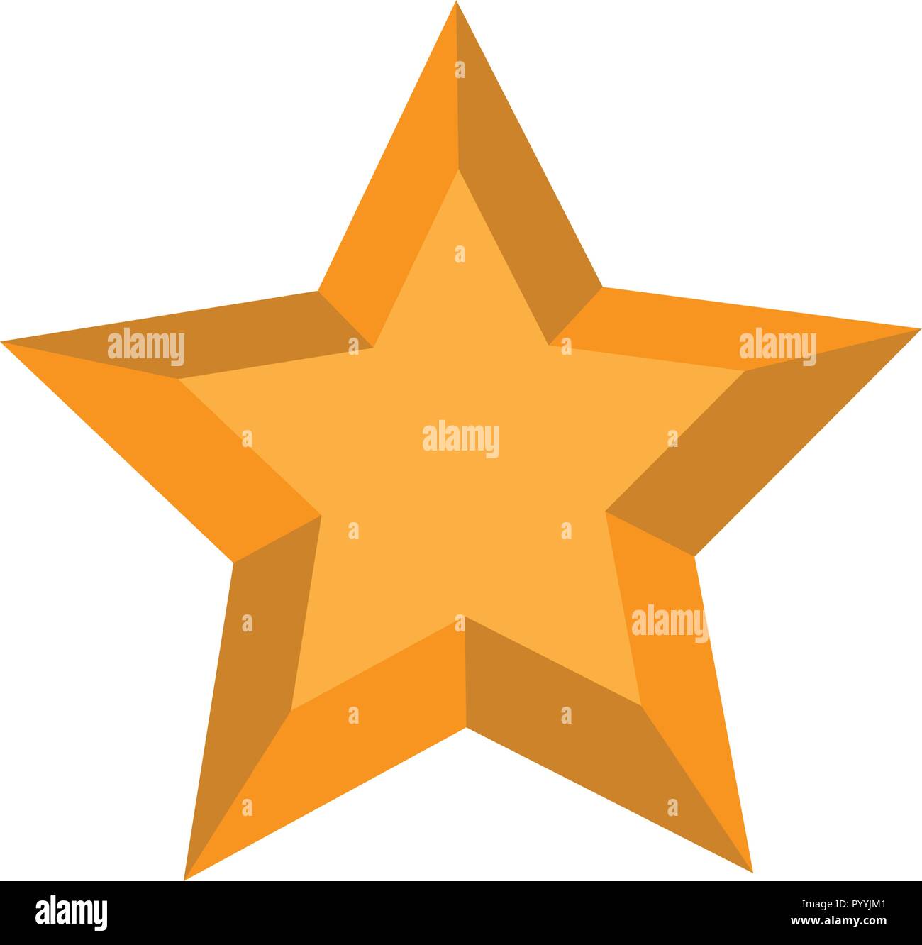 Isolated golden star shape icon Stock Vector Image & Art - Alamy