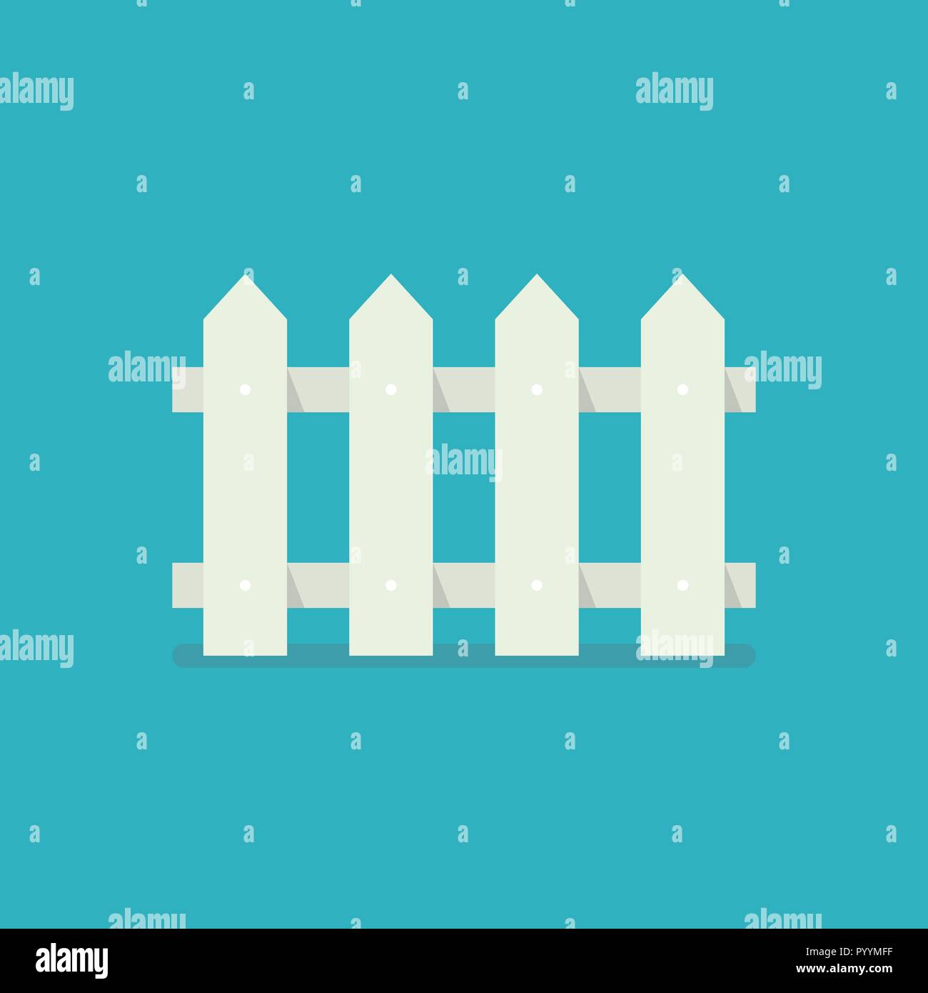 Fence icon in flat style. Vector illustration Stock Vector Image & Art ...