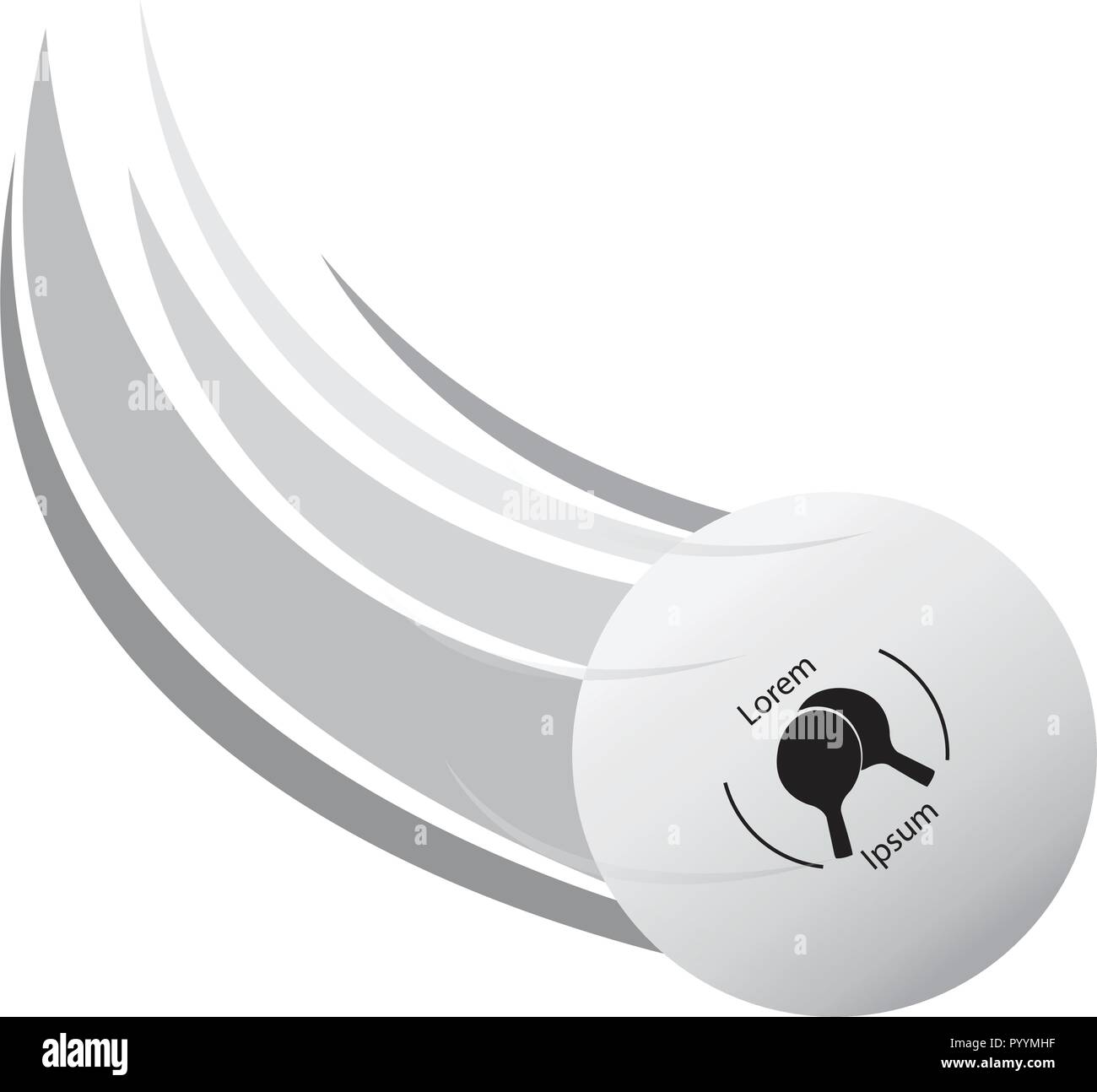 Ping Pong Ball With An Effect Stock Vector Art Illustration