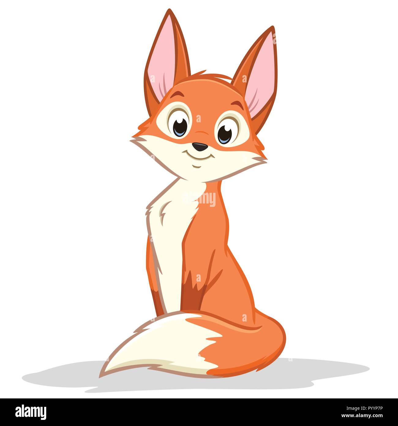 Cute Cartoon Fox Stock Vector Image & Art - Alamy
