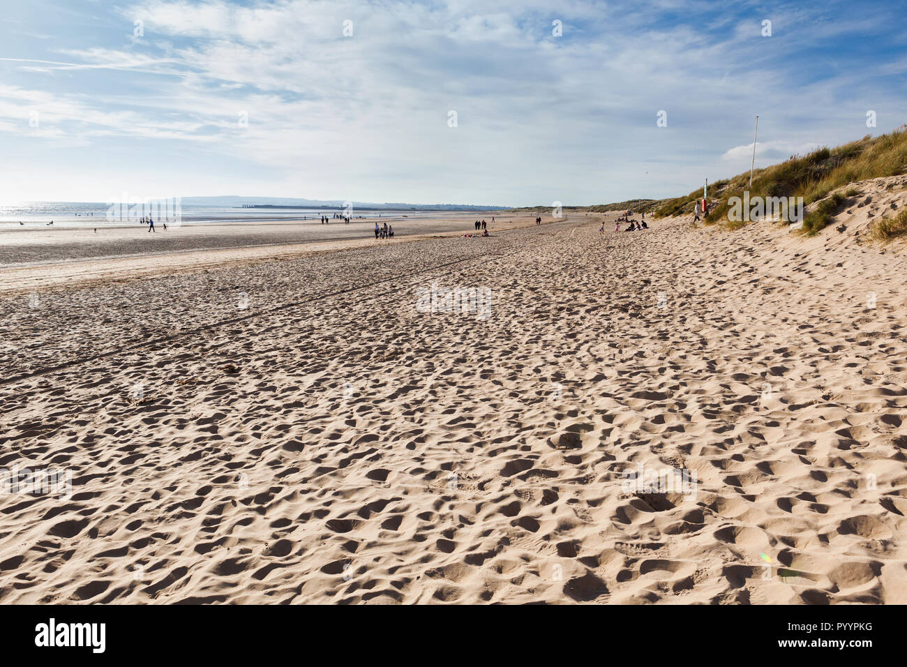 Camber Sands, sandy beach at the village of Camber, East Sussex near