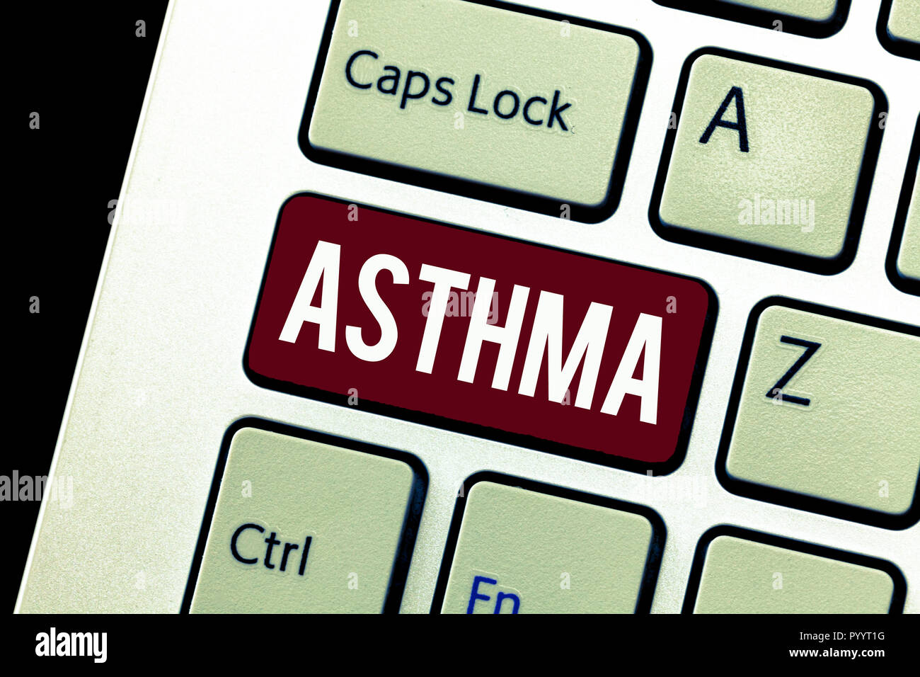 Word writing text Asthma. Business concept for Respiratory condition
