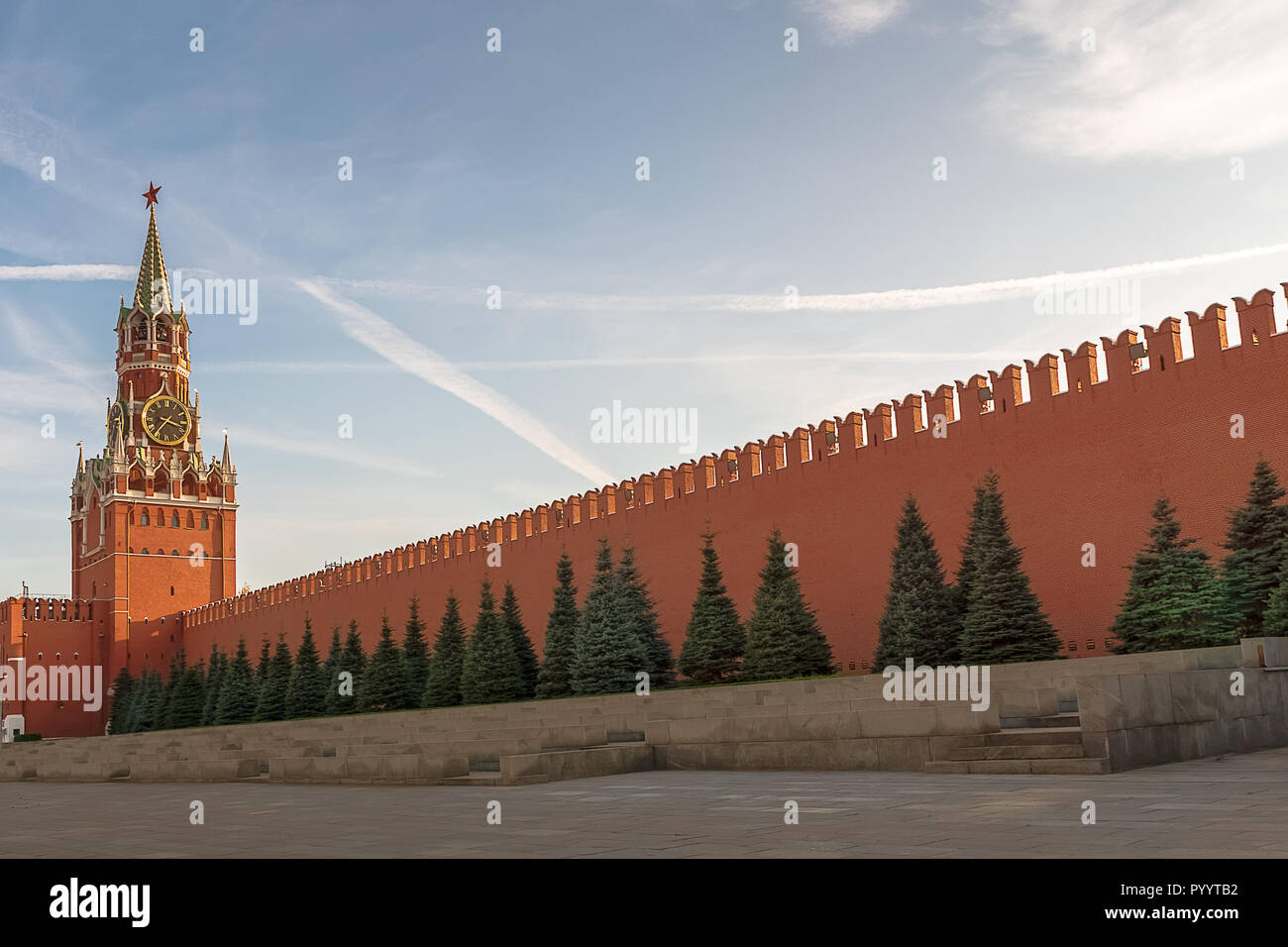 The Red Square and the Kremlin are the world famous historical objects of Moscow, Russia, and the official residence of the President of the Russian F Stock Photo