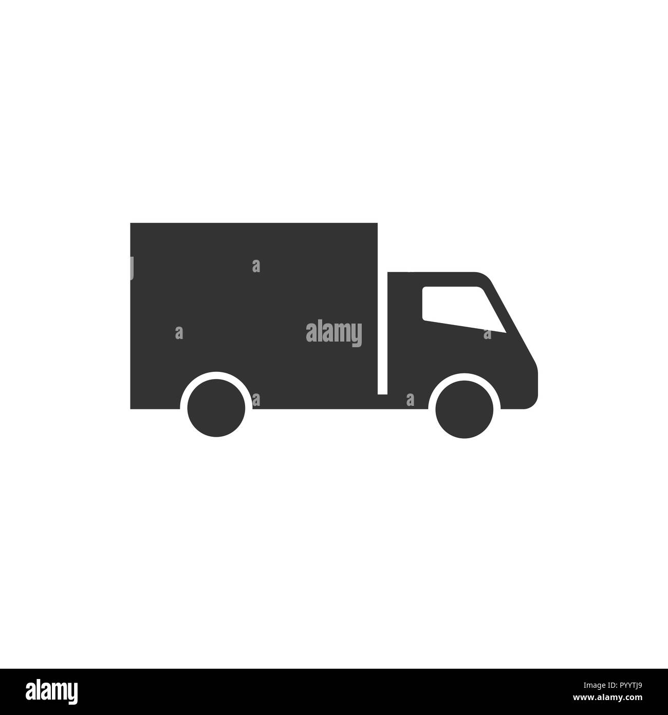 Delivery truck icon. Vector illustration, flat design. Stock Vector