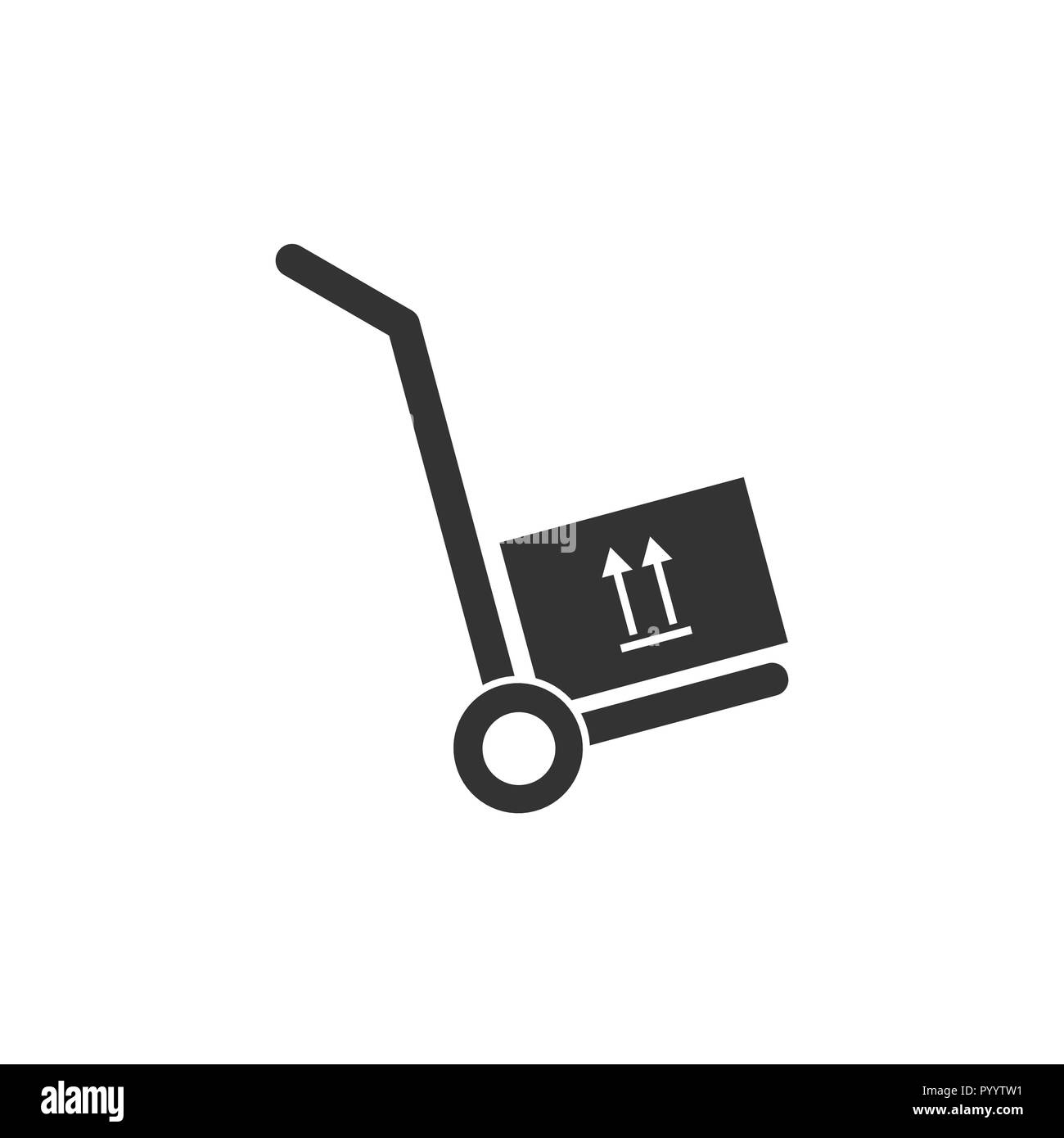 Hand truck icon, trolley icon. Vector illustration Stock Vector Image