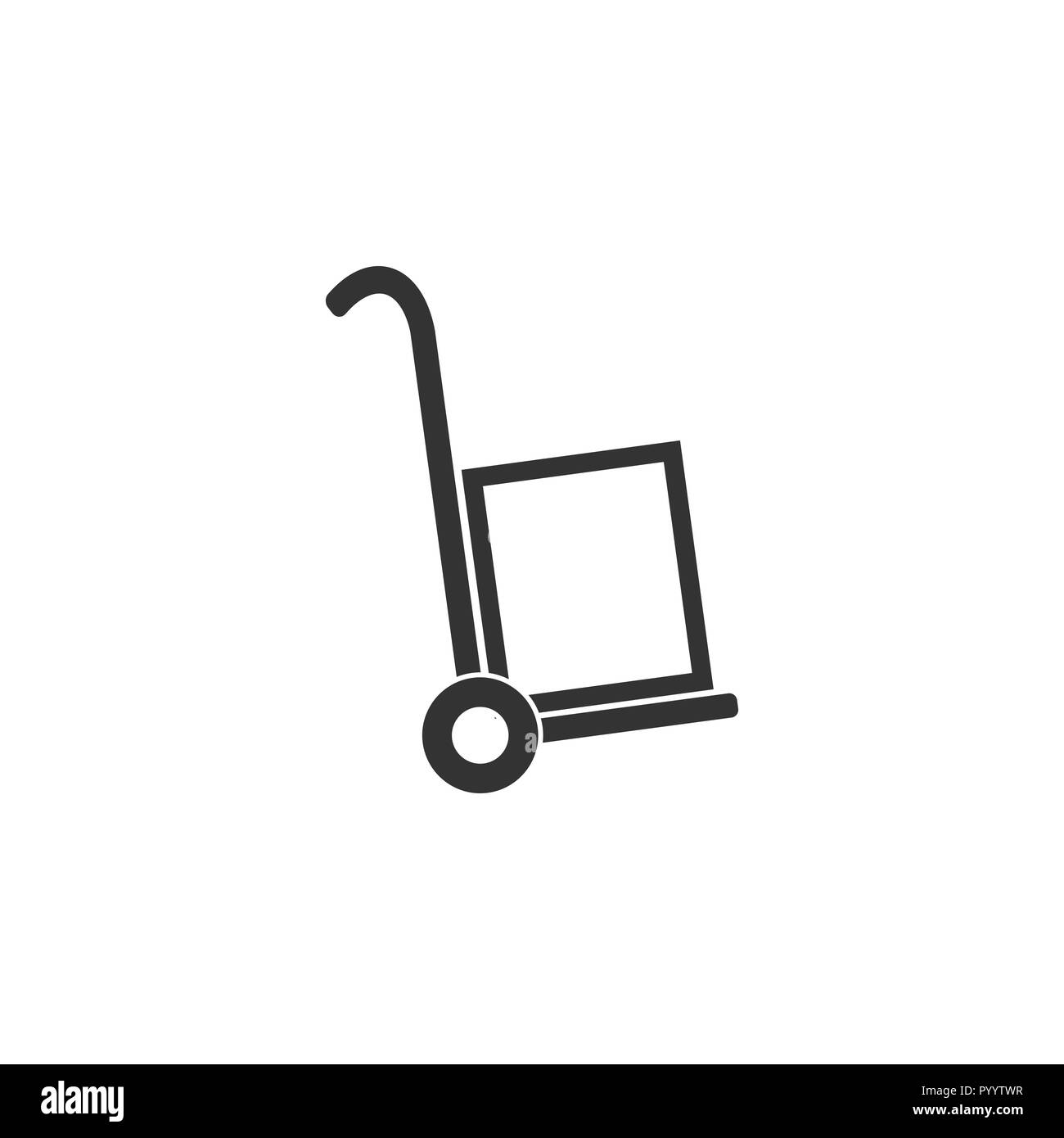 Hand truck icon, trolley icon. Vector illustration Stock Vector Image