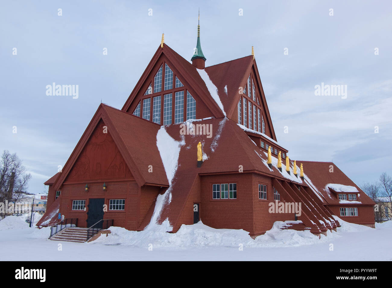 Kiruna church in Kiruna, Sweden. Stock Photo