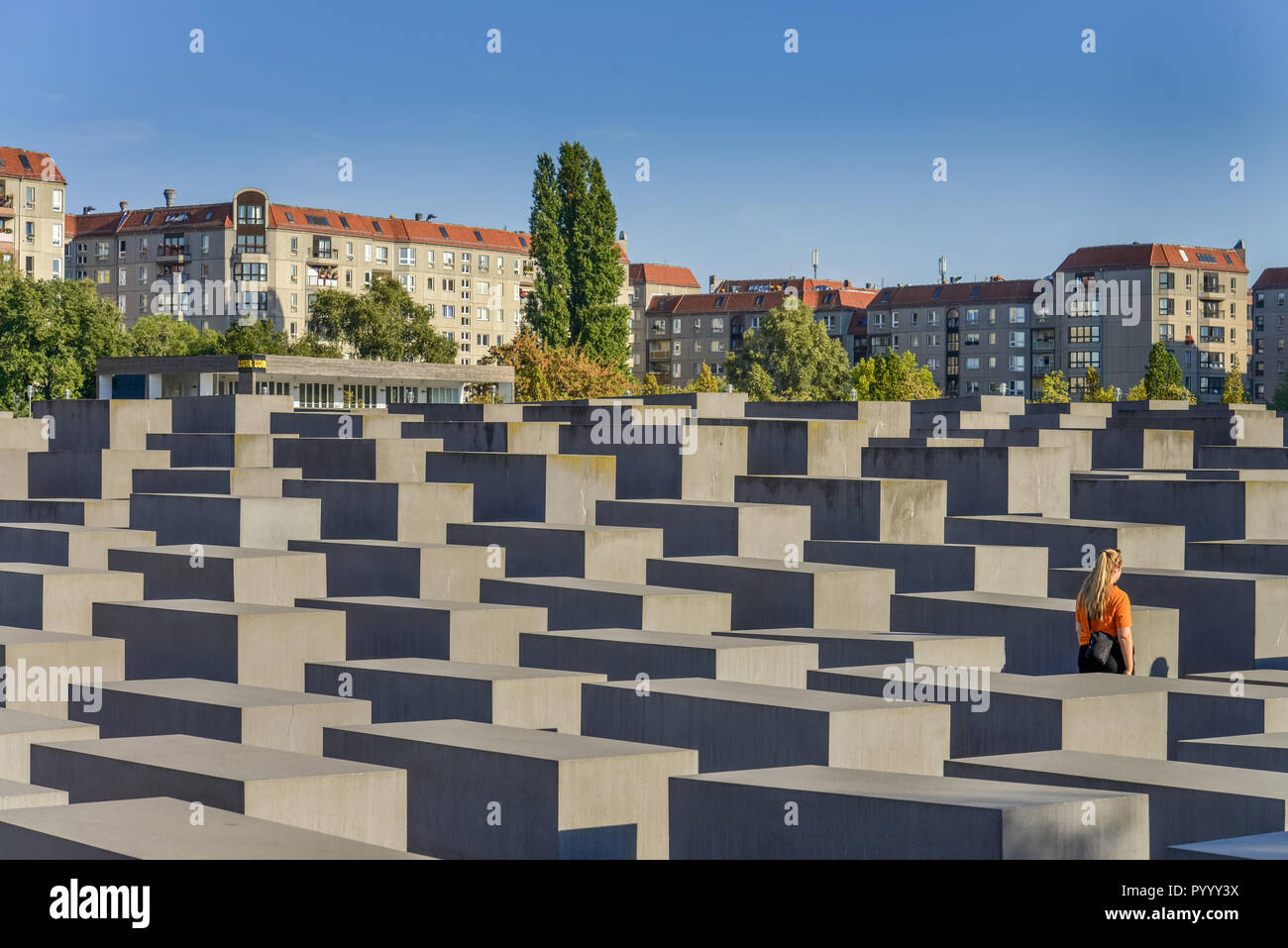 Holocaust memorial, middle, Berlin, Germany, Holocaust-Mahnmal, Mitte, Deutschland Stock Photo