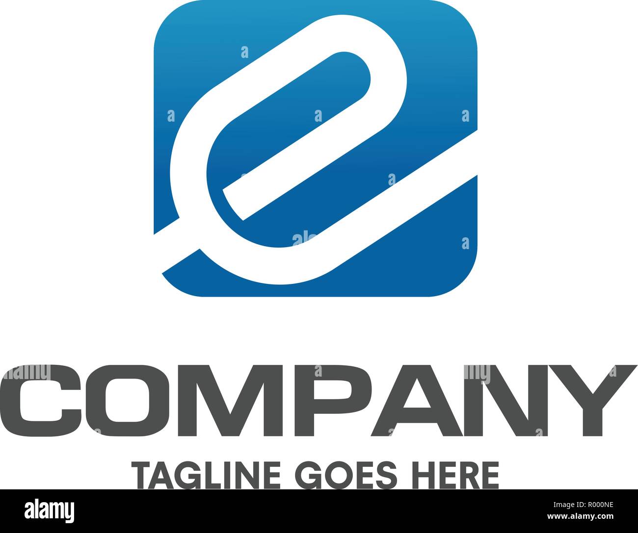 creative letter E square memorable logo concept design template Stock Vector