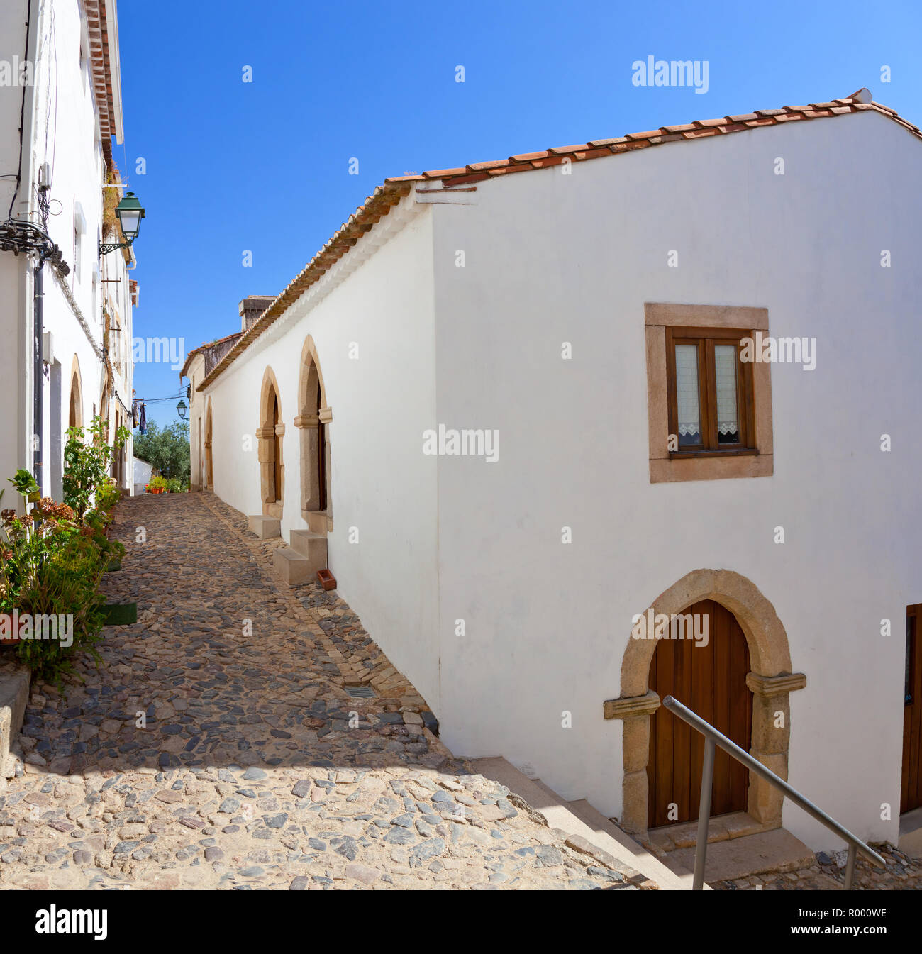 Medieval Sephardic or Sephardi Synagogue of the 13th / 14th century in Judiaria aka Jewish Quarter or Ghetto of Castelo de Vide, Portalegre, Alto Alen Stock Photo