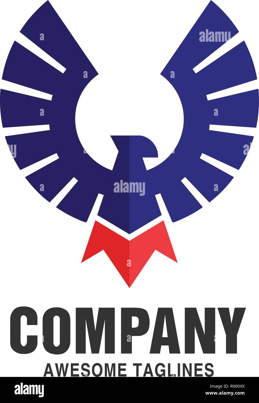 Falcon Eagle Bird color logo Template vector design Stock Vector