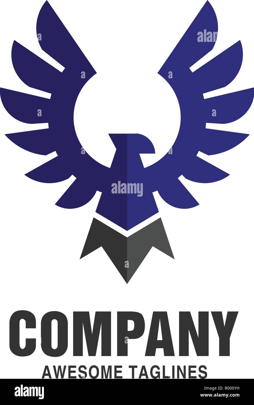 Falcon Eagle Bird color logo Template vector design Stock Vector
