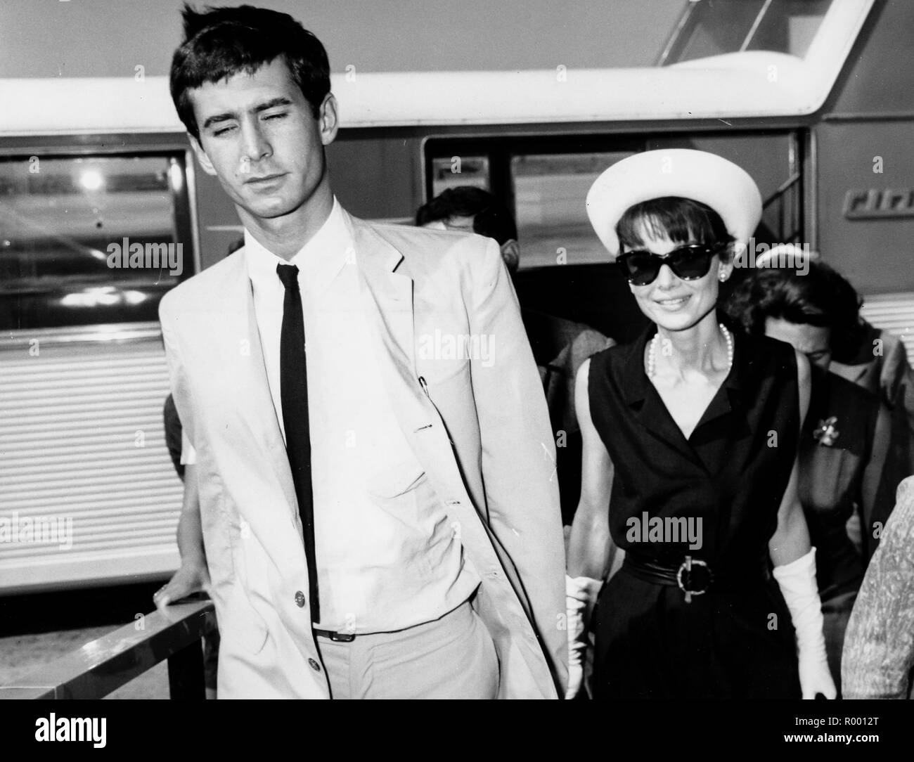 Anthony Perkins Audrey Hepburn Rome 1962 Stock Photo Alamy