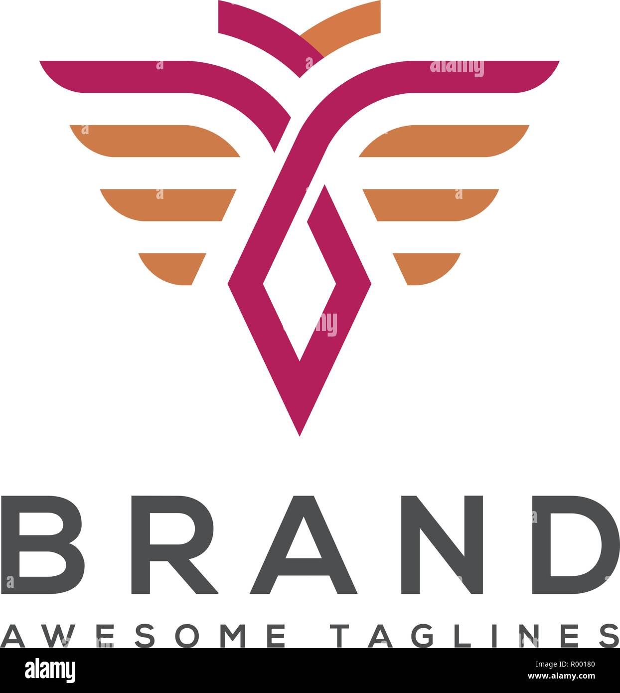 best simple Vector wings logo. Winged logo company and icon wing flying