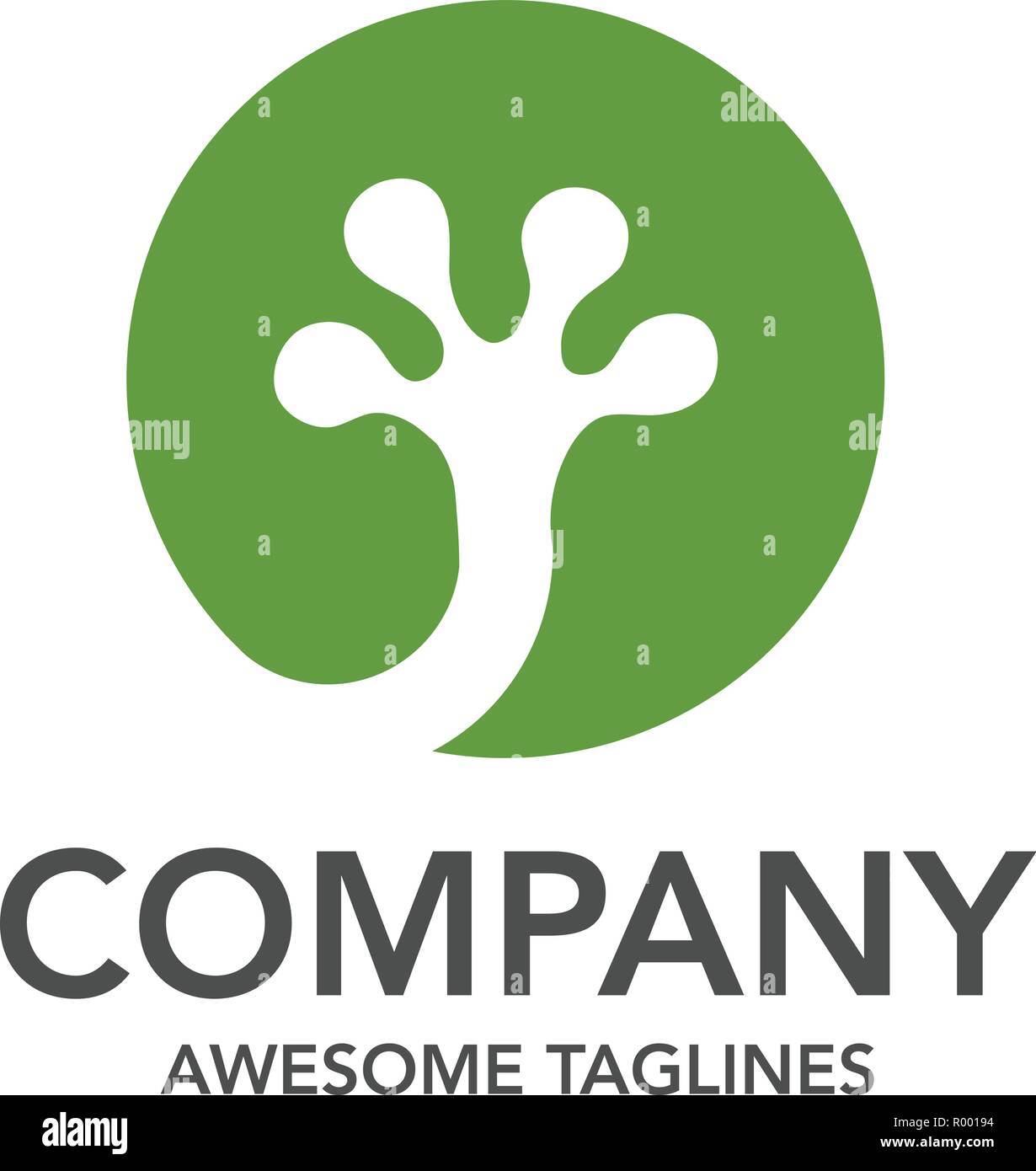creative gecko circle logo vector , circle green gecko or lizard leg logo vector Stock Vector
