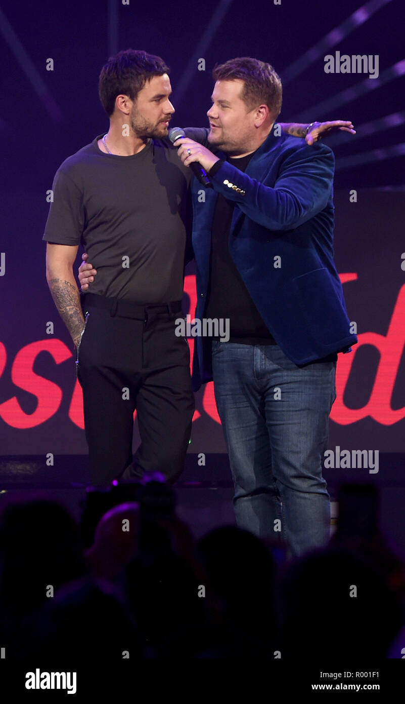 Photo Must Be Credited ©Alpha Press 079965 30/10/2018 Liam Payne and James Corden Westfield London 10th Anniversary Event White City London Stock Photo