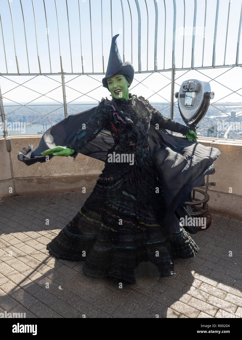 New York, United States. 30th Oct, 2018. Jessica Vosk attends observatory during Empire State Building celebrates musical Wicked 15th anniversary Credit: Lev Radin/Pacific Press/Alamy Live News Stock Photo
