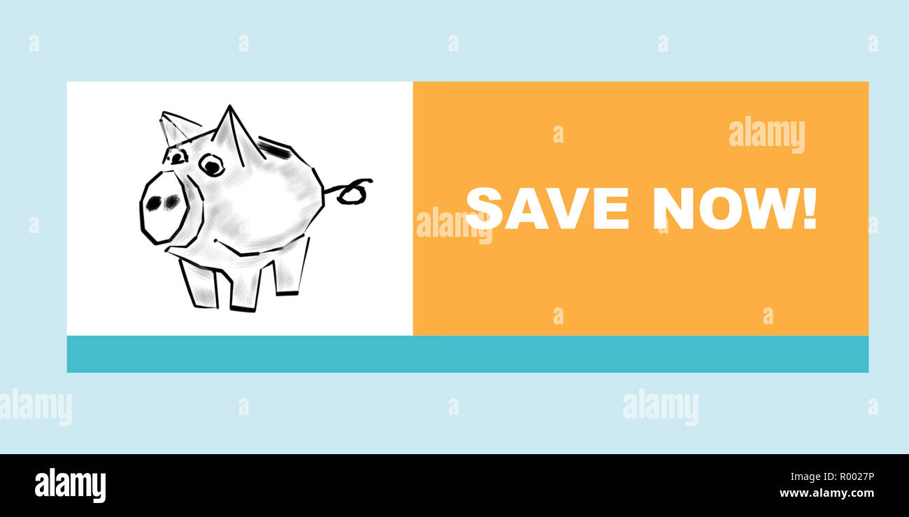 Save now concept. Illustration with different colored squares Stock ...