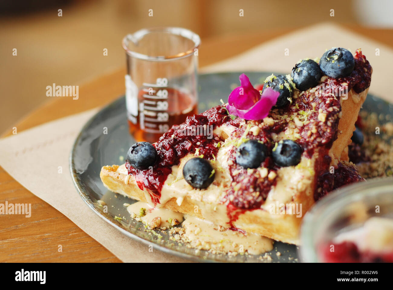 Waffle cafe hi-res stock photography and images - Alamy
