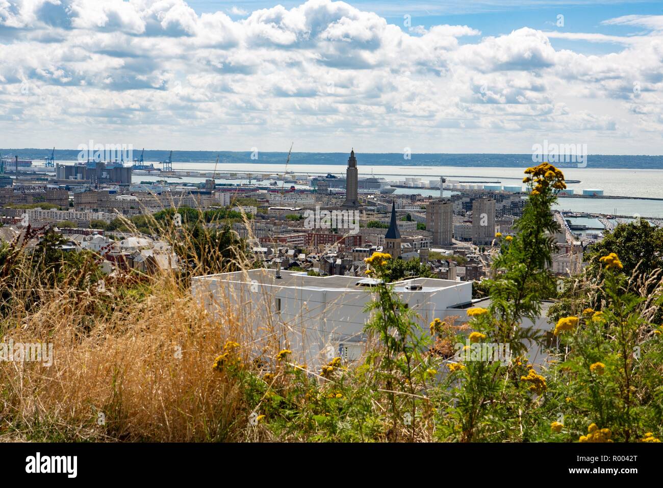 France, Normandy region, Seine Maritime, Le Havre, hanging gardens, Fort de Sainte Adresse Stock