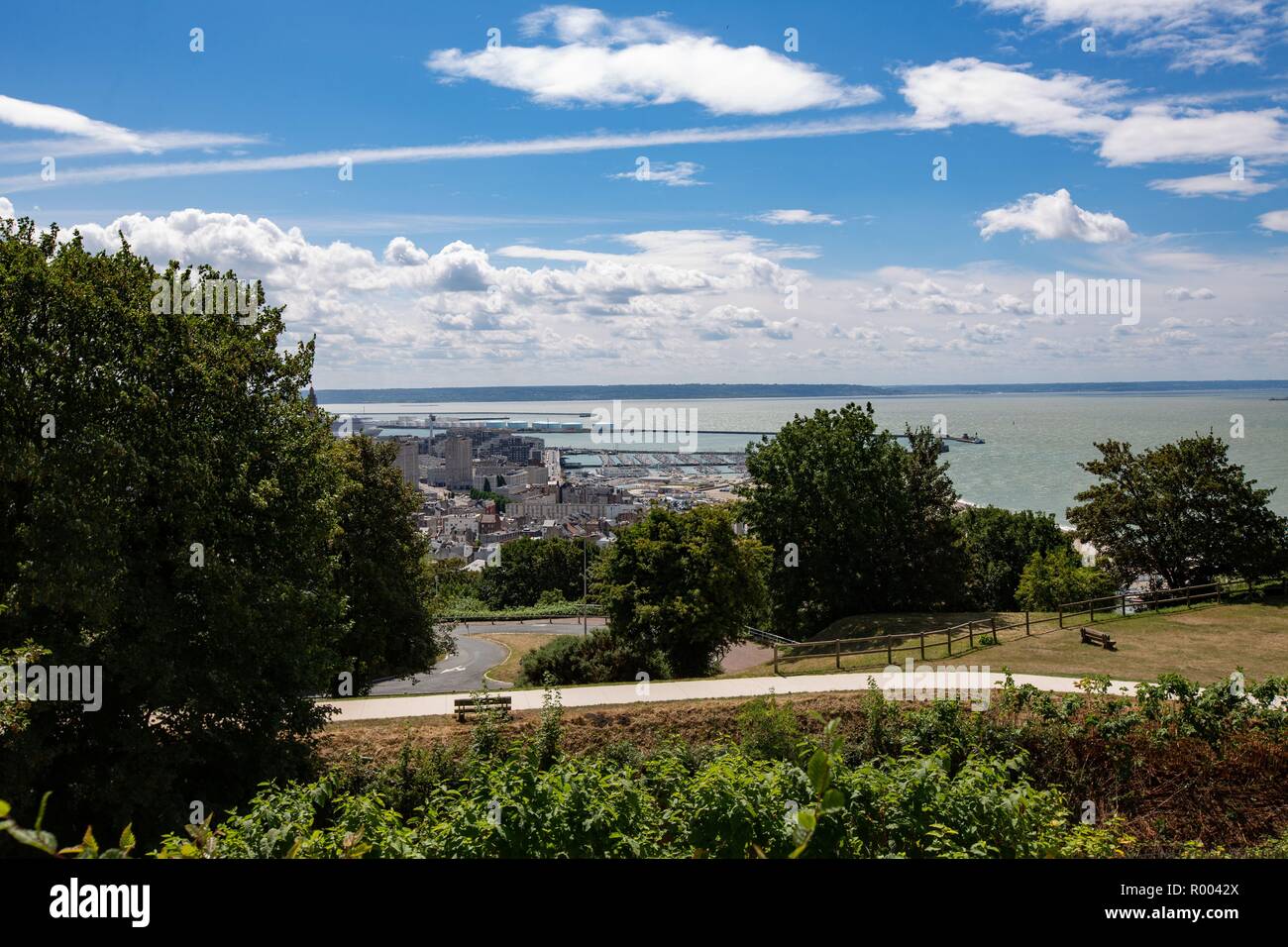 France, Normandy region, Seine Maritime, Le Havre, hanging gardens, Fort de Sainte Adresse Stock