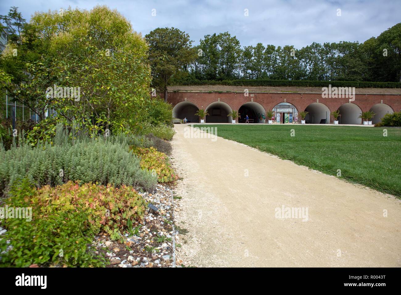 France, Normandy region, Seine Maritime, Le Havre, hanging gardens, Fort de Sainte Adresse Stock