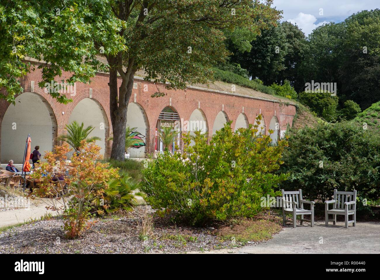 France, Normandy region, Seine Maritime, Le Havre, hanging gardens, Fort de Sainte Adresse Stock