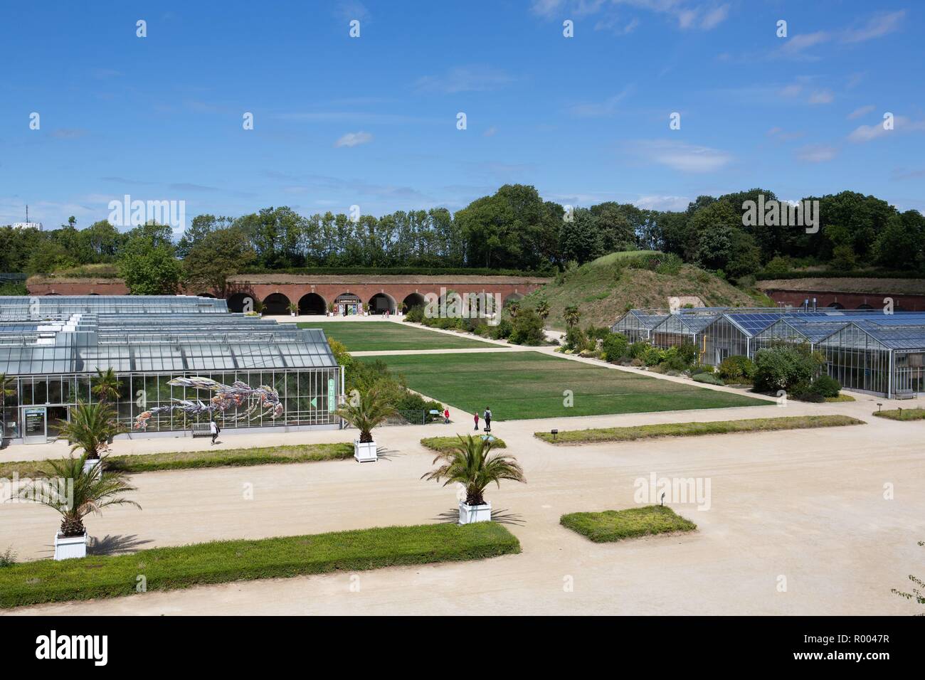 France, Normandy region, Seine Maritime, Le Havre, hanging gardens, Fort de Sainte Adresse Stock