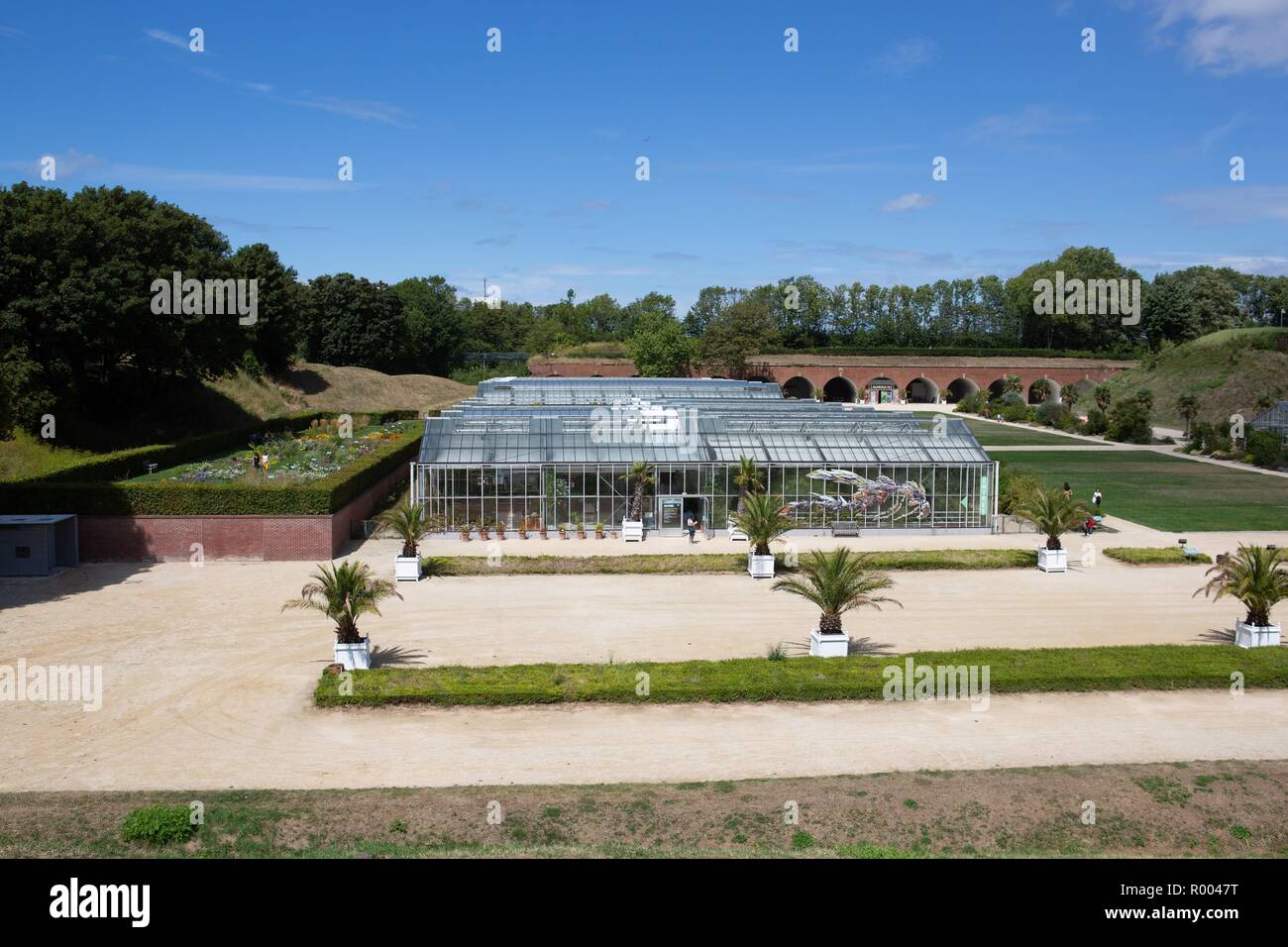 France, Normandy region, Seine Maritime, Le Havre, hanging gardens, Fort de Sainte Adresse Stock