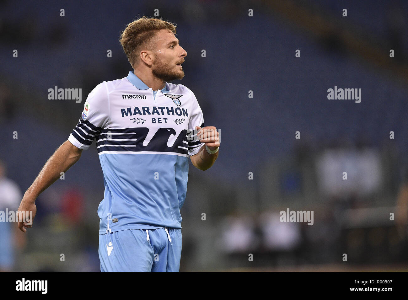 Ciro Immobile of Lazio during the Serie A match between Lazio and Inter Milan at Stadio Olimpico, Rome, Italy on 29 October 2018.Photo by Giuseppe Maf Stock Photo