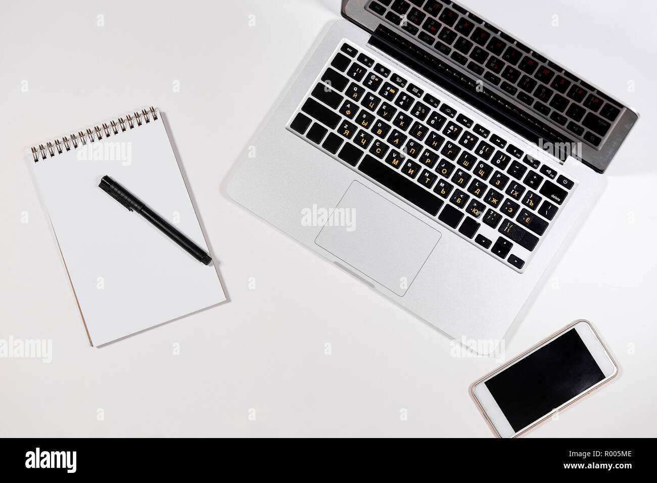 office desk is full of necessary things for working Stock Photo Alamy