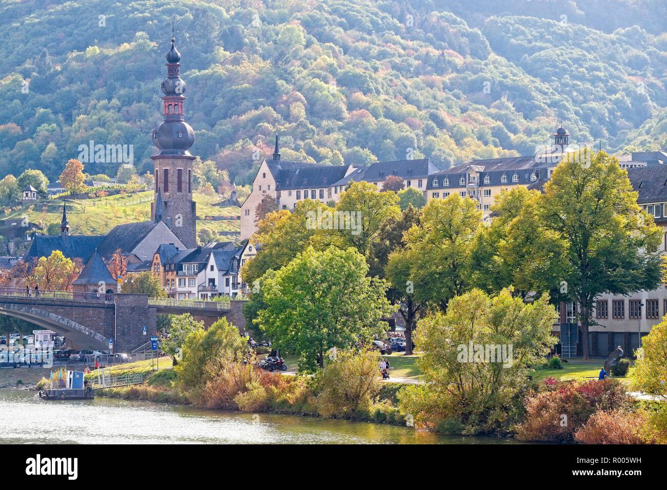 COCHEM TOWN CENTRE FROM THE MOSEL GERMANY Stock Photo
