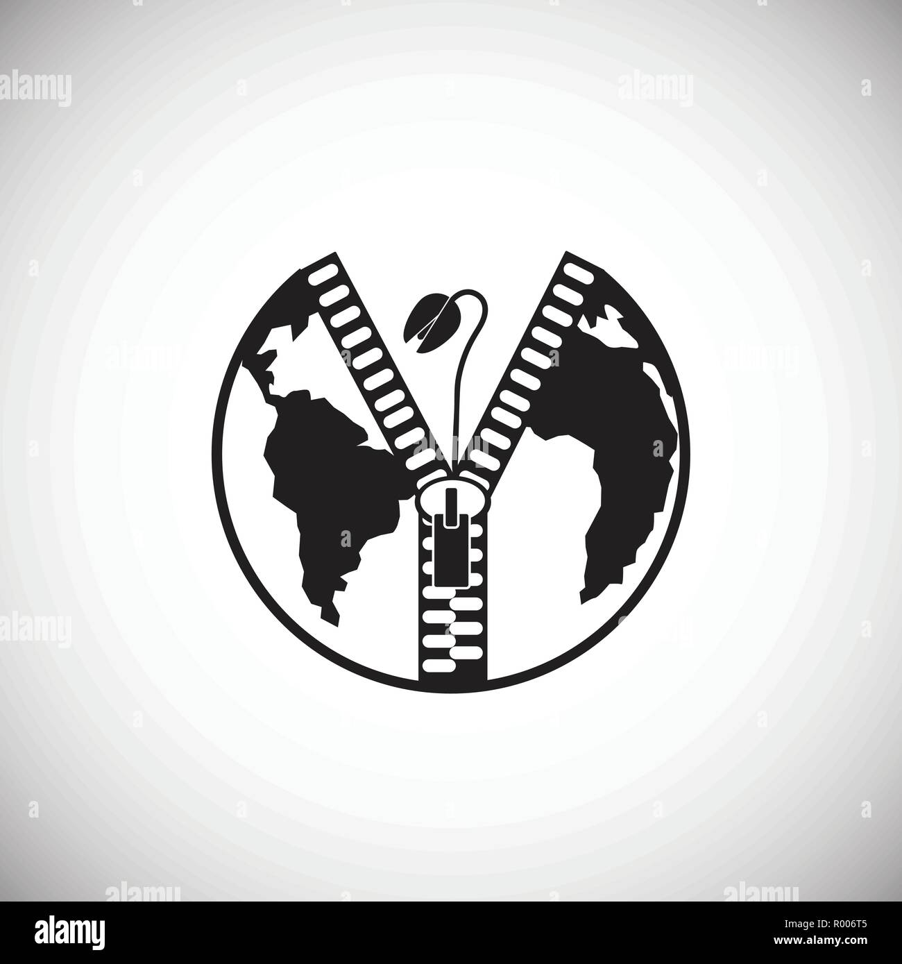 Global ecology power problems on white background Stock Vector