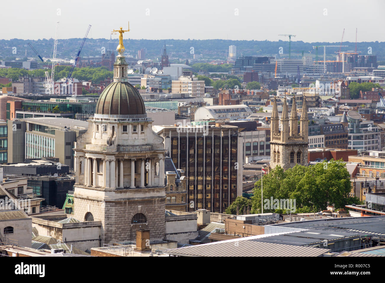 View from St Pauls Cathedral on a part of the london city centre. Stock Photo