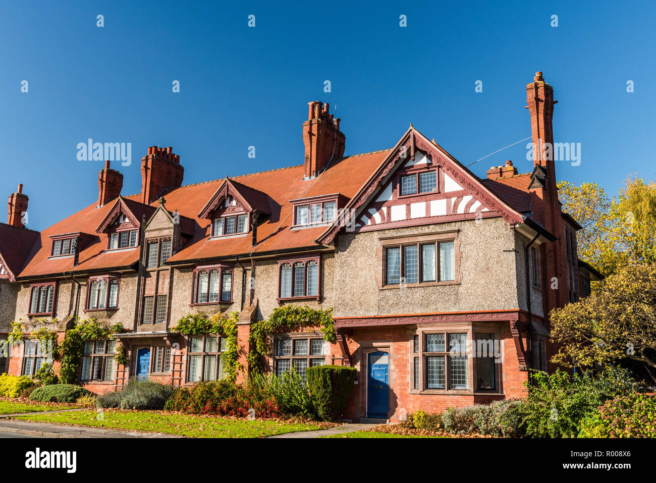 Historic house in Port Sunlight conservation village, Wirral, Merseyside, England Stock Photo