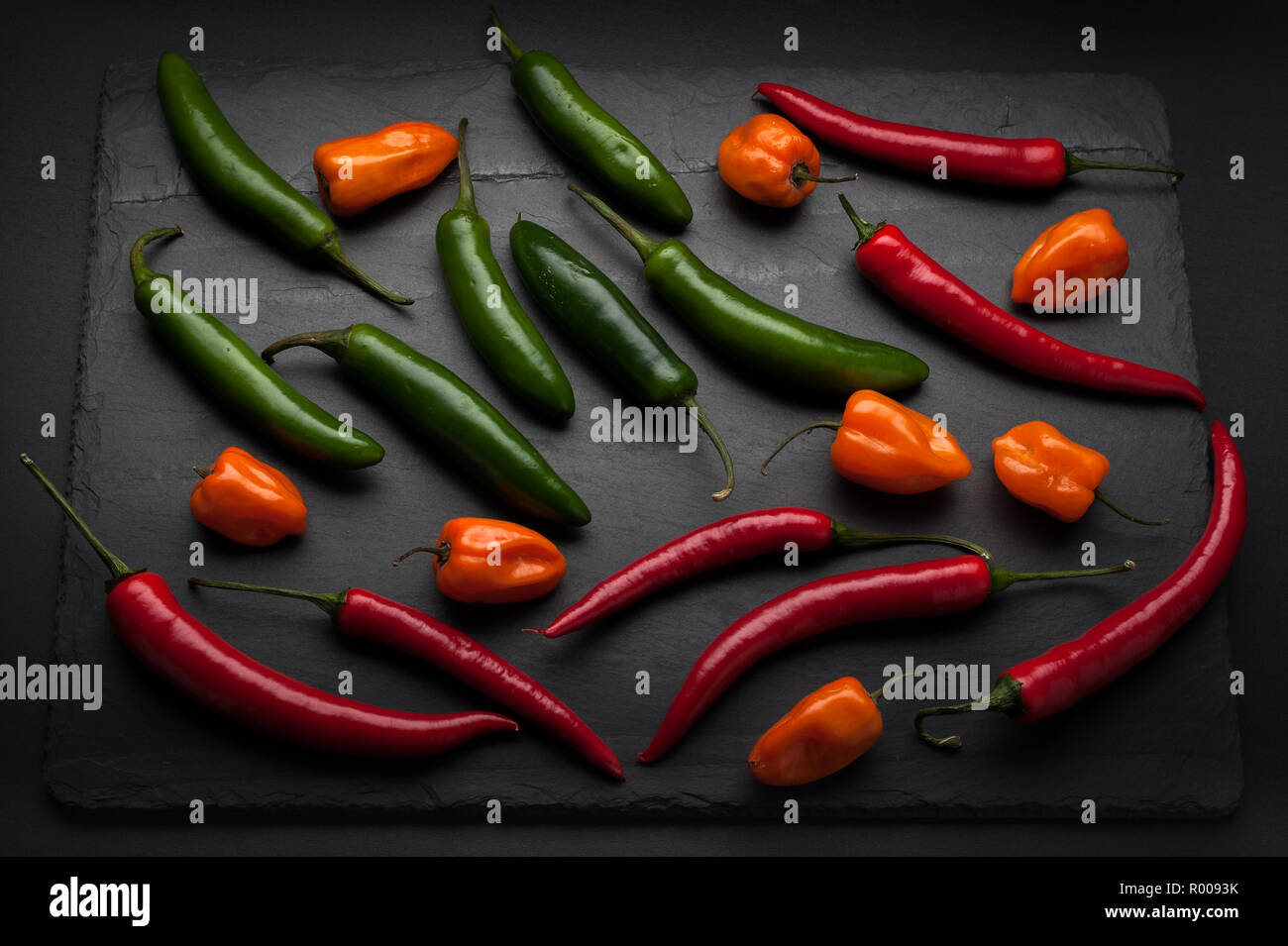Hot spicy habanero peppers hi-res stock photography and images - Alamy