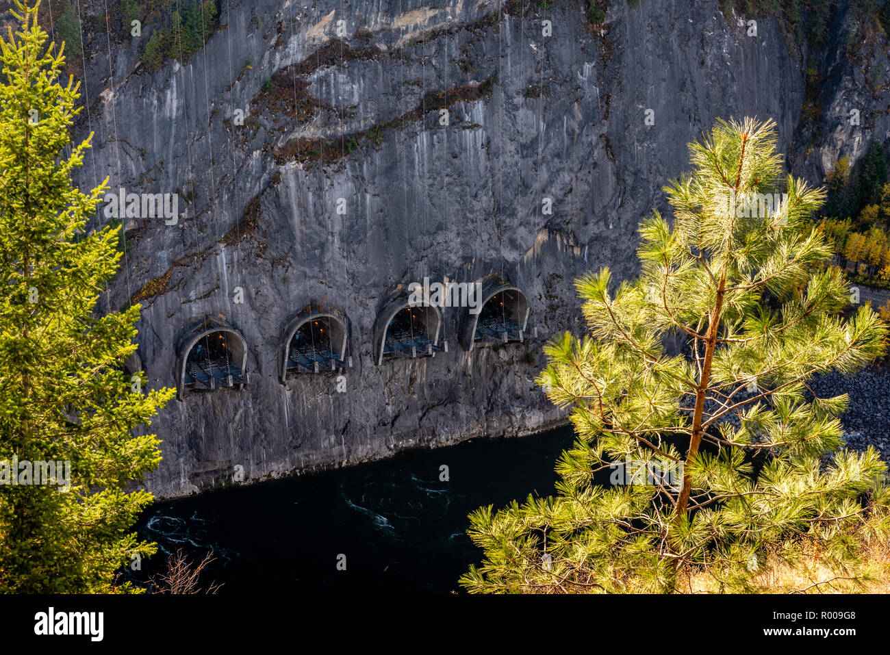 Tunnels for the power lines leading into Boundary Dam, Metaline Falls