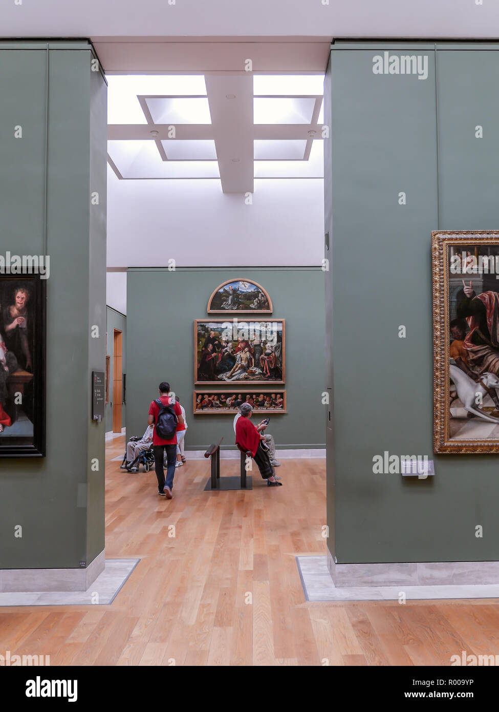 PARIS, FRANCE - AUGUST 28 2013: - Flemish paintings gallery department in Louvre Museum Stock Photo