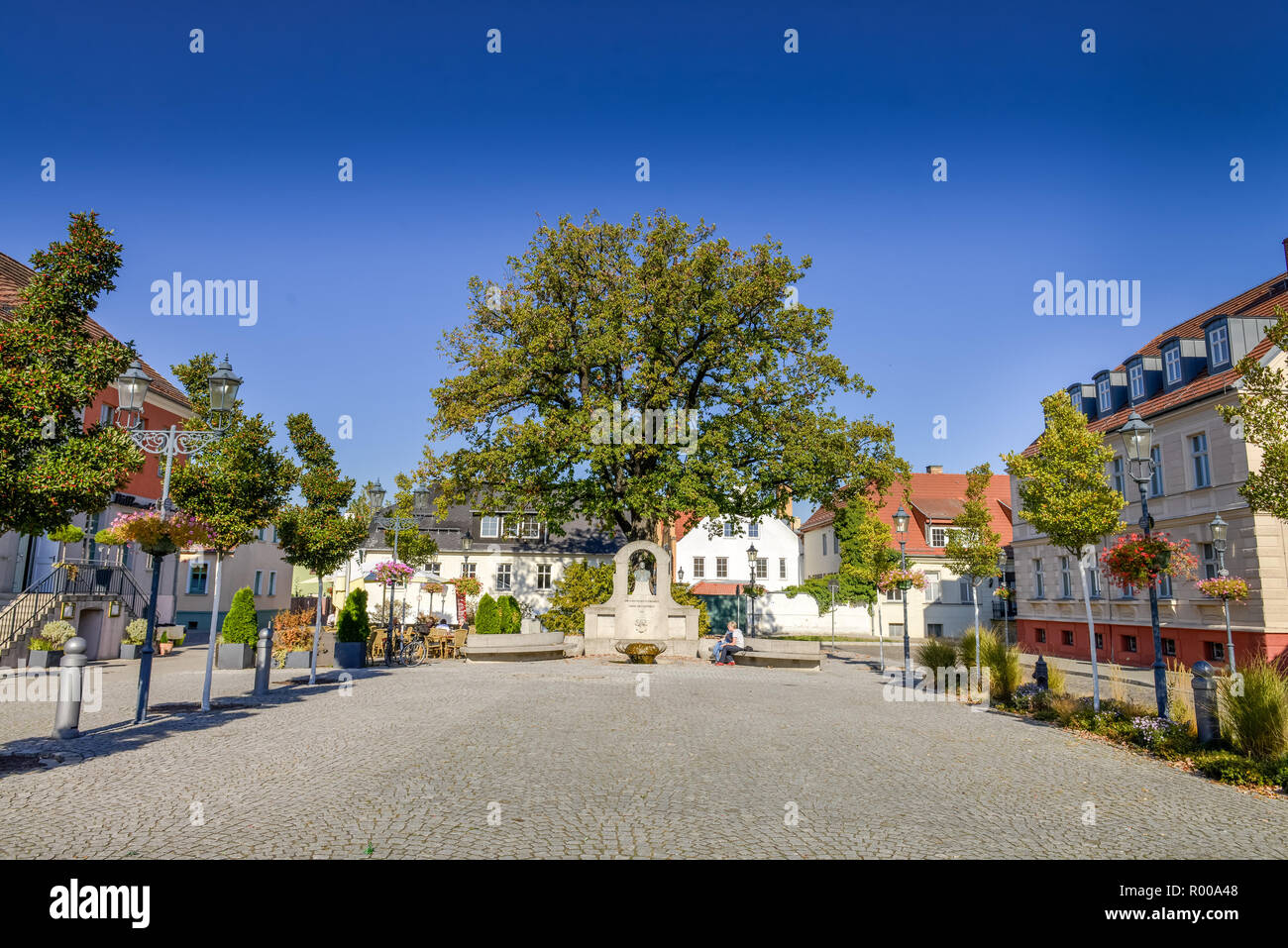 Marketplace, Teltow, Brandenburg, Germany, Marktplatz, Deutschland Stock Photo