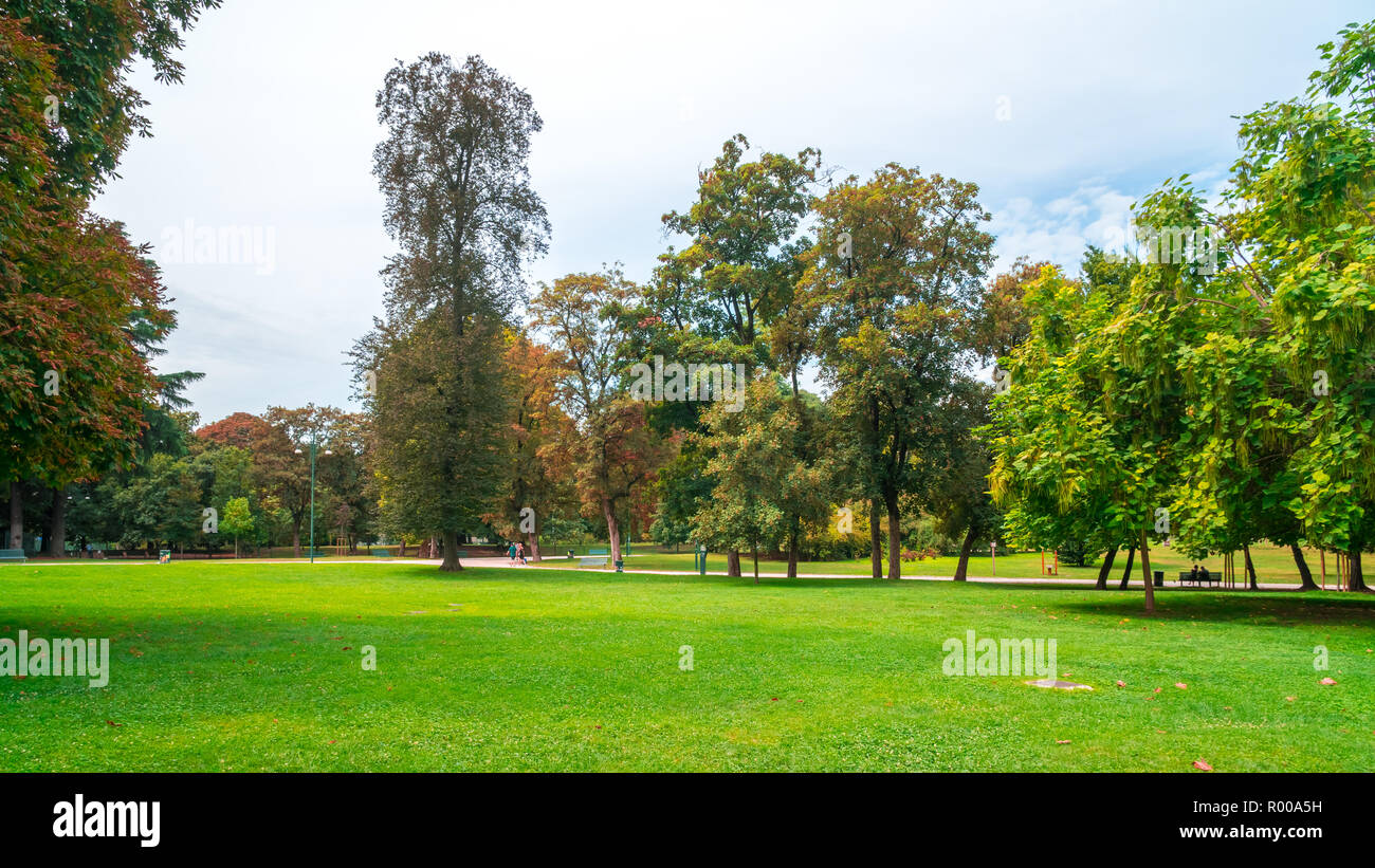Beautiful view of Parco Sempione in Milan Stock Photo - Alamy