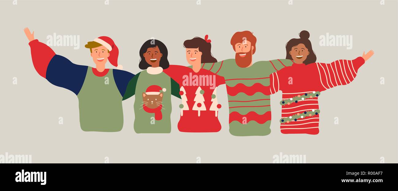 Group christmas sweaters hot sale