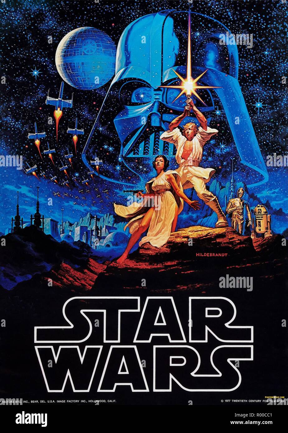 Star Wars: Episode IV - A New Hope Year : 1977 USA Director : George Lucas Movie poster Stock Photo