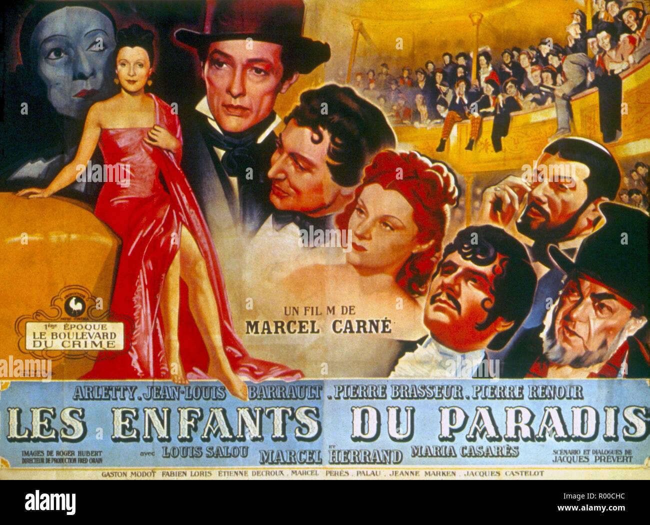 Les Enfants du Paradis Year : 1945 - France Director : Marcel Carne Arletty, Pierre Brasseur Poster (Fr) Stock Photo